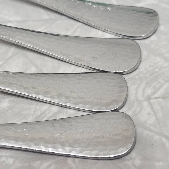 4 Reed Barton Olde English Hammered Spoon 6.25" stainless baroque styled - Picture 4 of 7